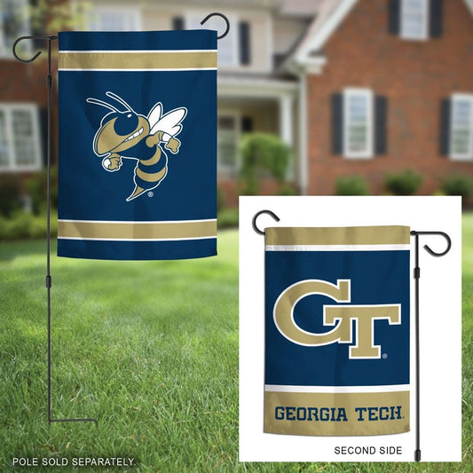 Georgia Tech Garden Flag 2 Sided GT Logo