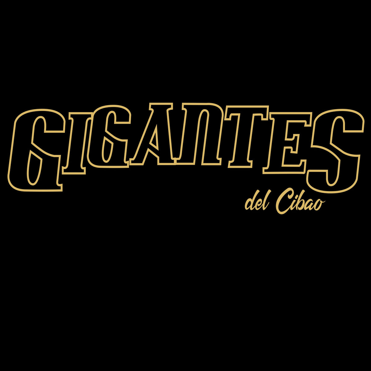 Gigantes del Cibao Gold Outline T-Shirt
