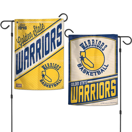 Golden State Warriors Garden Flag 2 Sided Hardwood Classic Logo