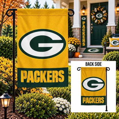 Green Bay Packers Garden Flag 2 Sided Embroidered