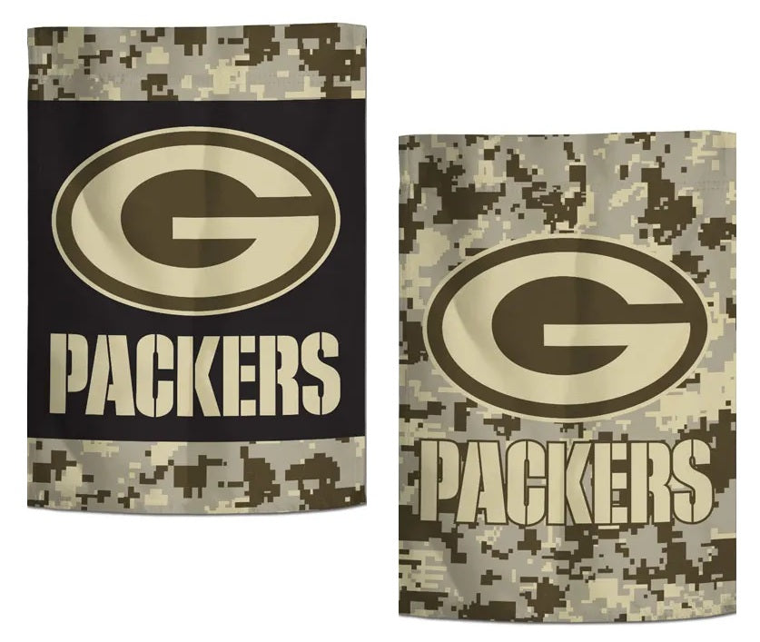 Green Bay Packers Military Tribute 2 Sided Garden Flag