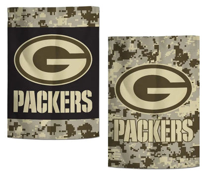 Green Bay Packers Military Tribute 2 Sided Garden Flag