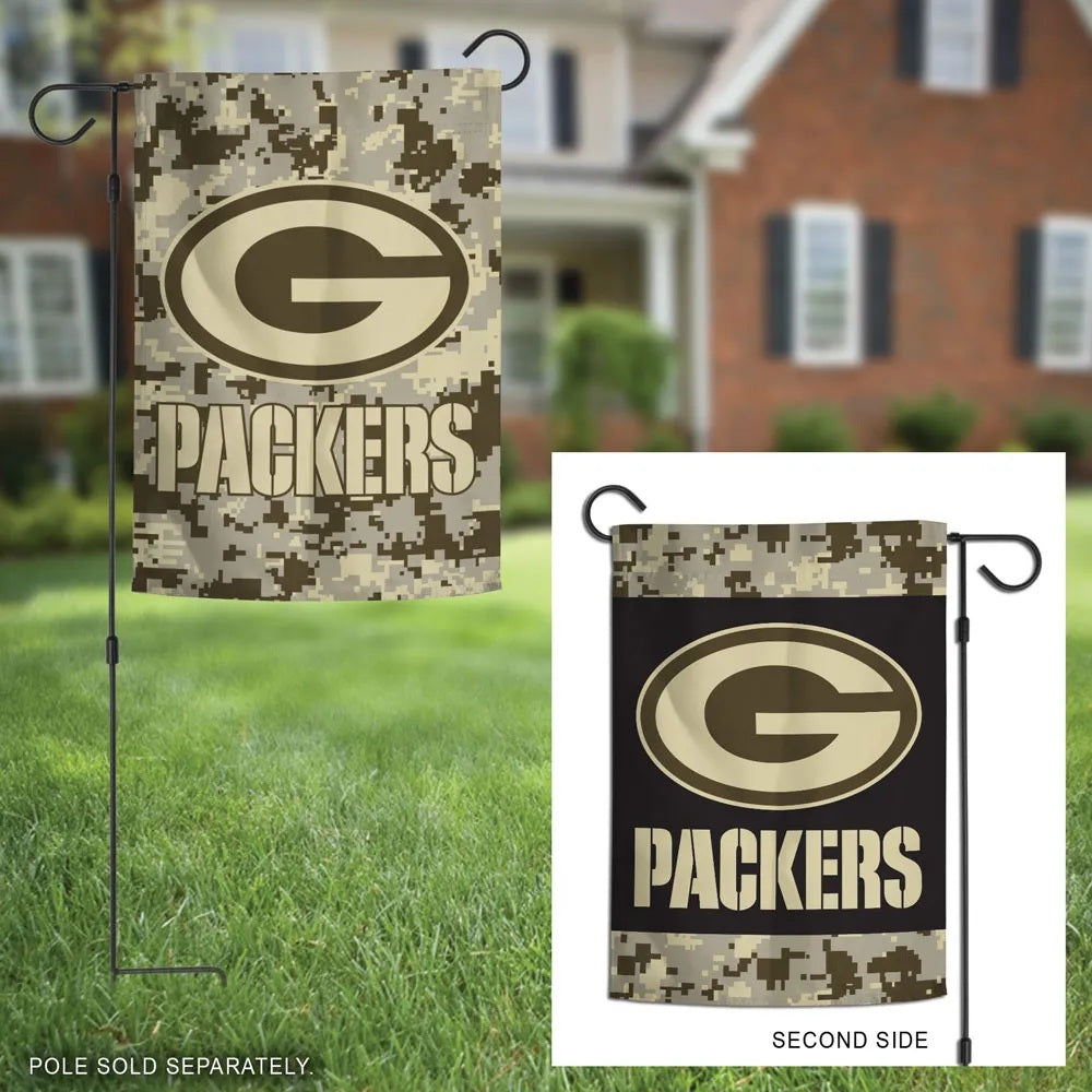 Green Bay Packers Military Tribute 2 Sided Garden Flag