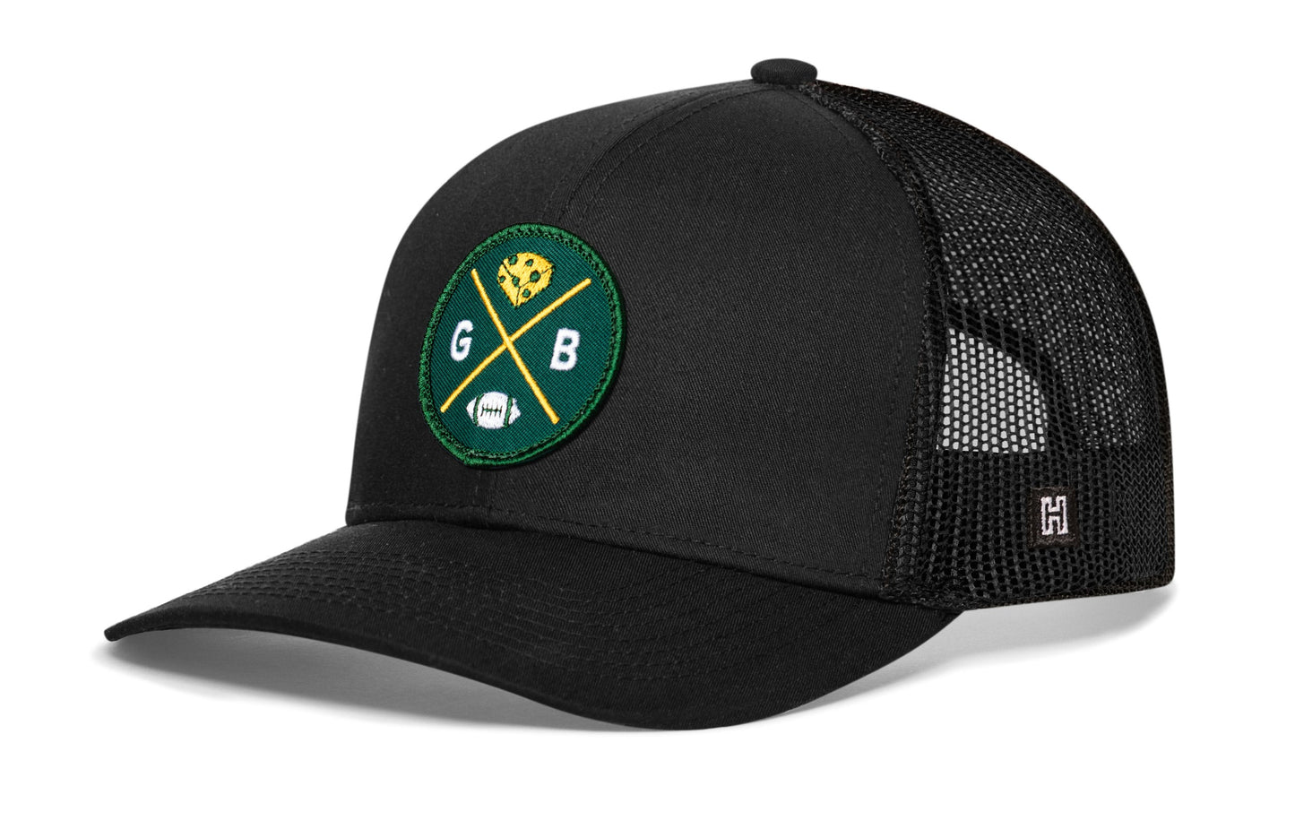 Green Bay Football Trucker Hat  |  GB X Snapback