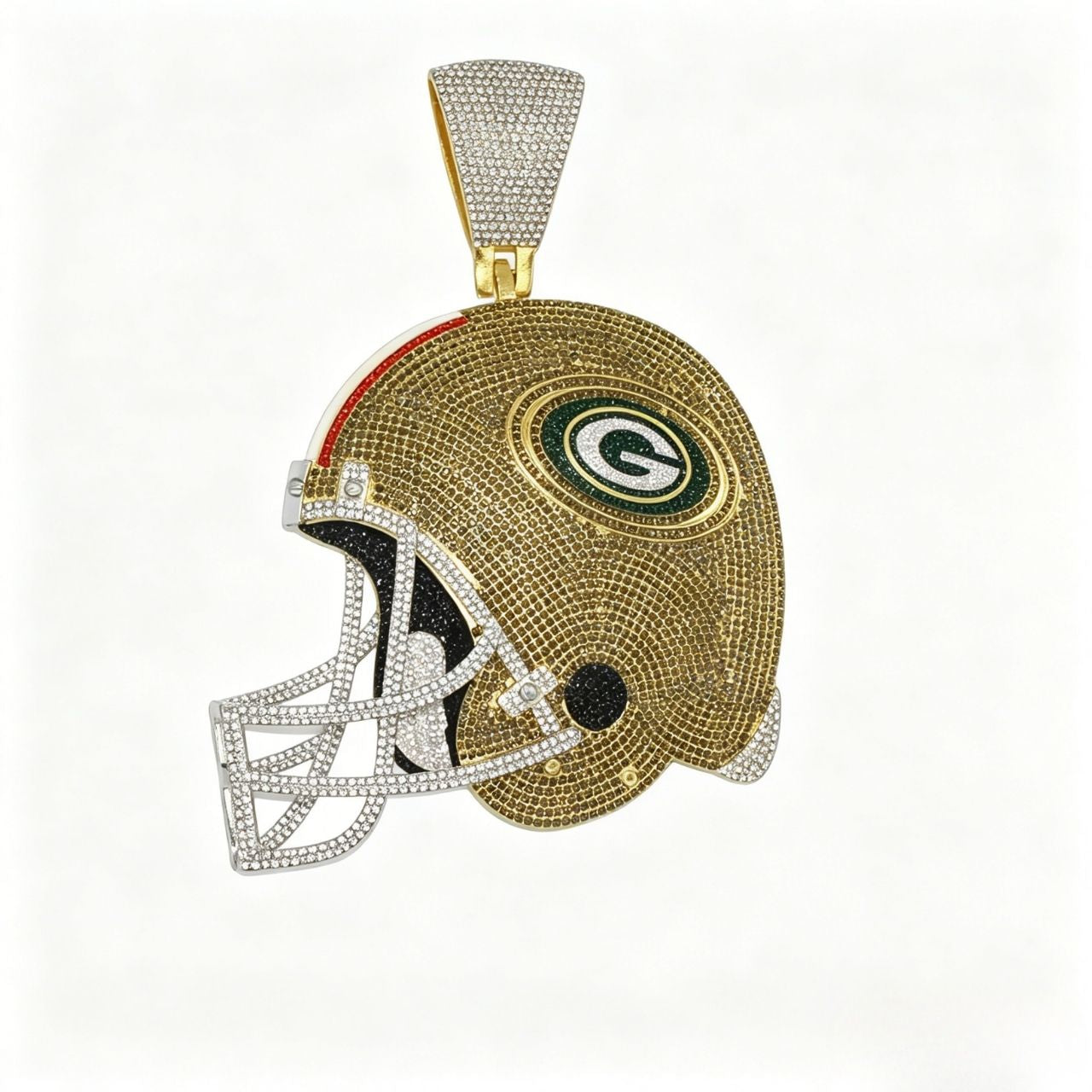 Green Bay Helmet Pendant Necklace – Oversized Fan Jewelry Gift