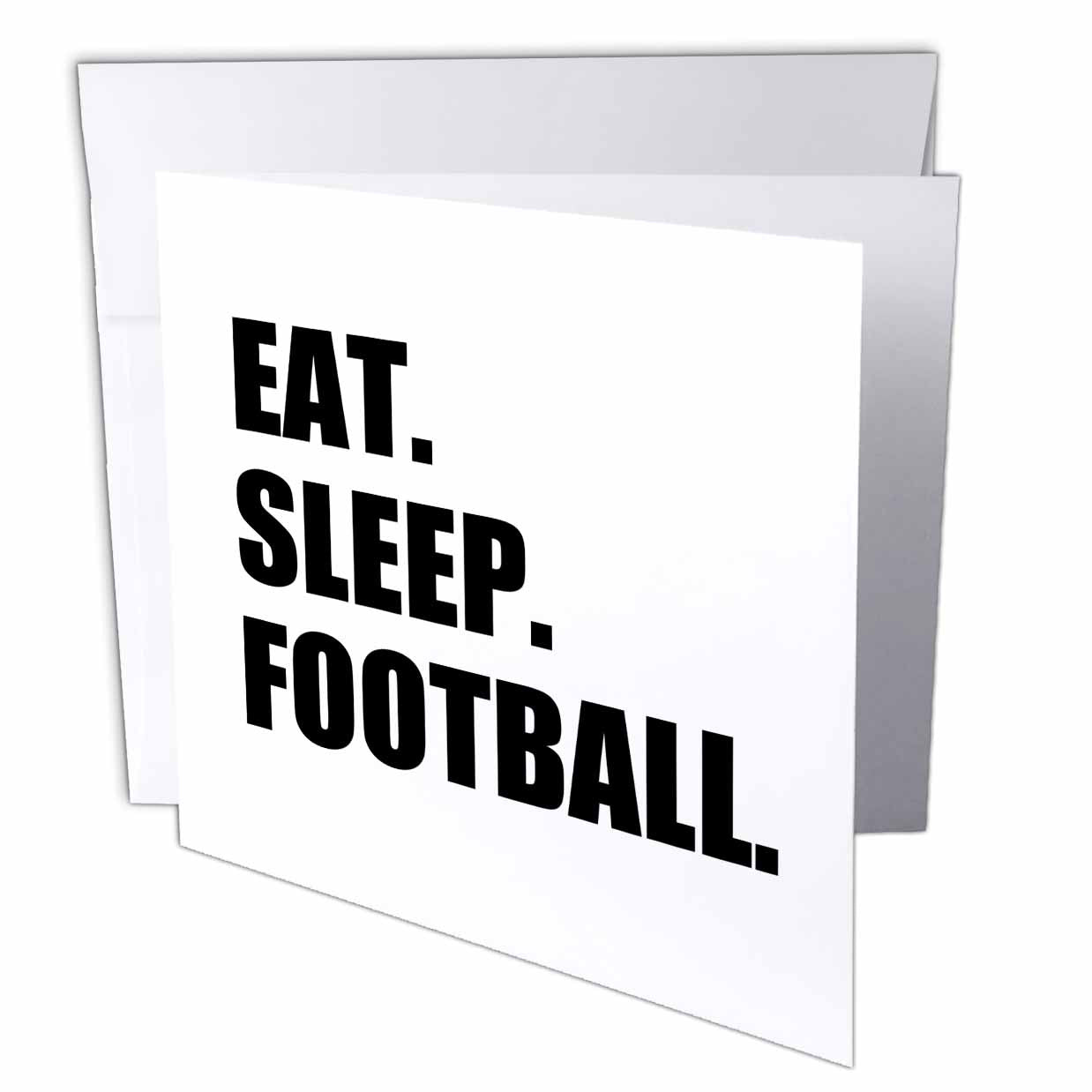 InspirationzStore Eat Sleep series - Eat Sleep Football - gifts for soccer or american football enthusiasts - Greeting Cards