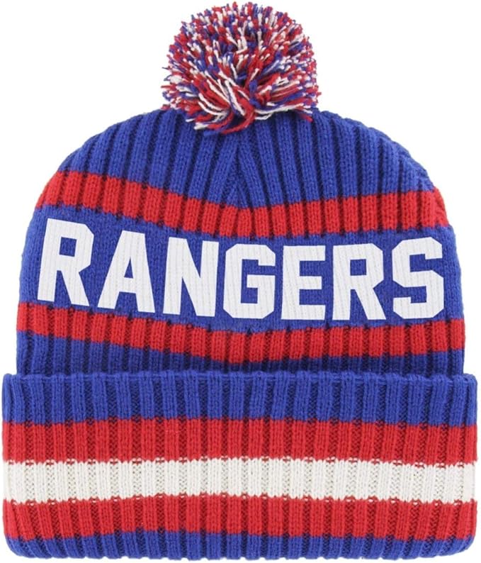 47 NHL New York Rangers Bering Cuff Knit Winer Hat