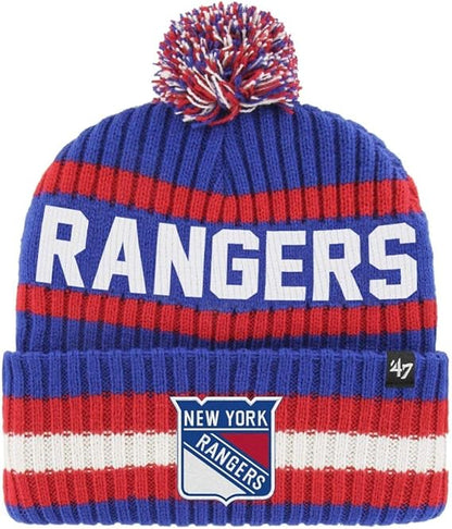 47 NHL New York Rangers Bering Cuff Knit Winer Hat