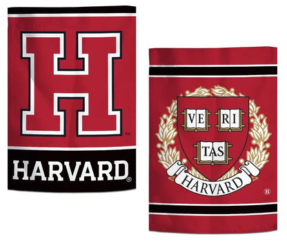 Harvard Garden Flag 2 Sided Logo