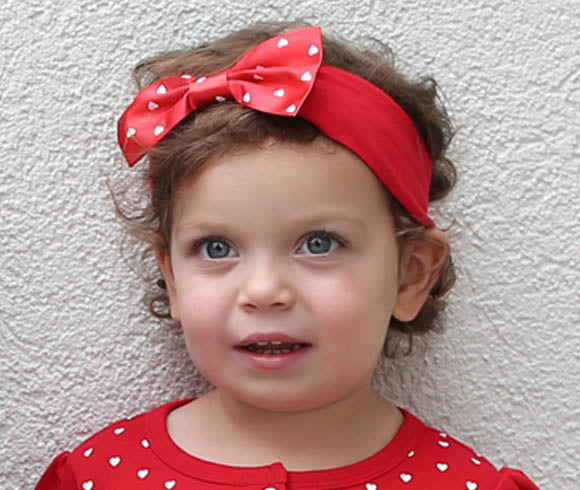 Nebraska Girl's Heart Headband