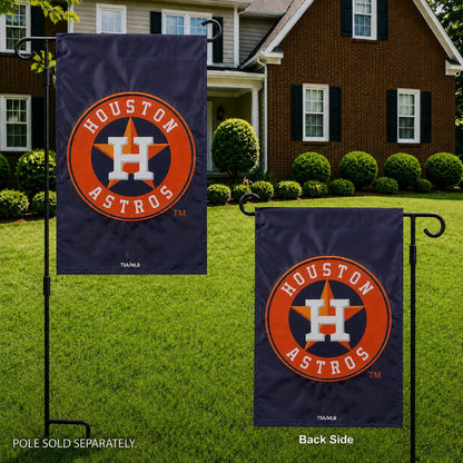 Houston Astros 2 Sided Applique Garden Flag