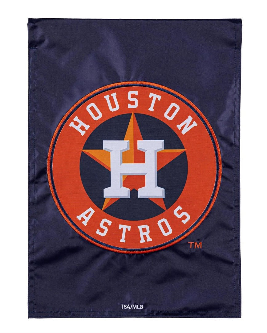 Houston Astros 2 Sided Applique Garden Flag