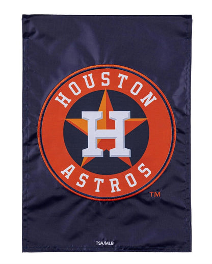 Houston Astros 2 Sided Applique Garden Flag