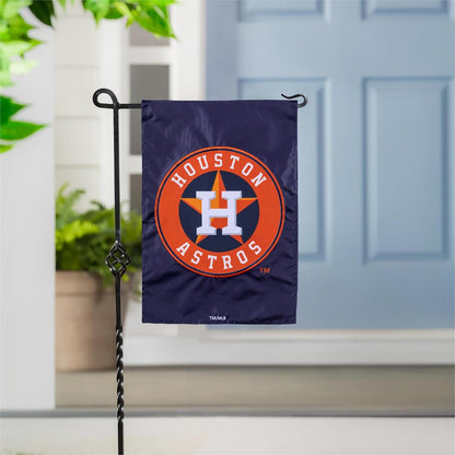 Houston Astros 2 Sided Applique Garden Flag