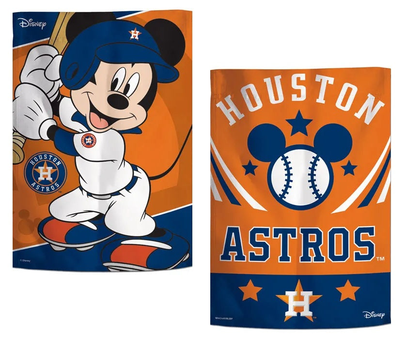 Houston Astros Garden Flag 2 Sided Mickey Mouse Disney