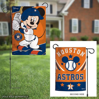 Houston Astros Garden Flag 2 Sided Mickey Mouse Disney