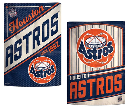 Houston Astros Garden Flag 2 Sided Pinstripe Vintage