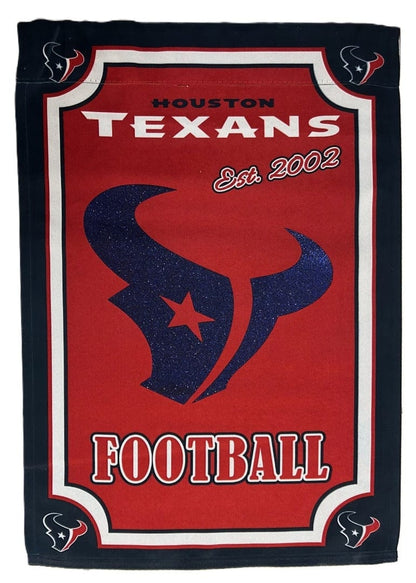 Houston Texans Football Garden Flag 2 Sided Sparkle