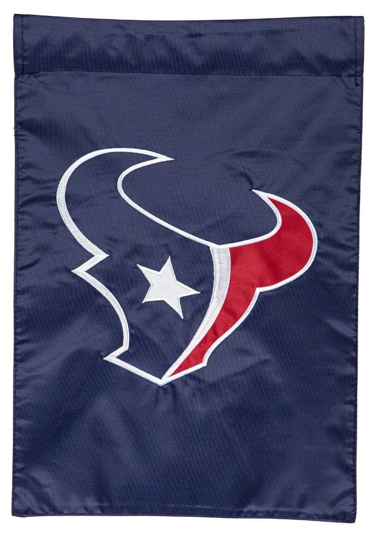 Houston Texans Garden Flag 2 Sided Applique Logo