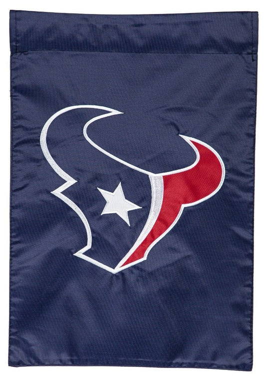 Houston Texans Garden Flag 2 Sided Applique Logo