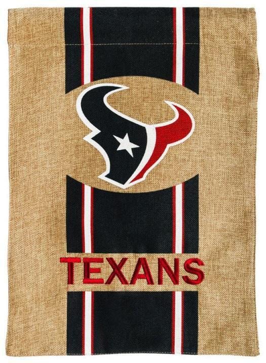 Houston Texans Garden Flag 2 Sided Burlap