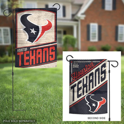 Houston Texans Retro 2 Sided Garden Flag