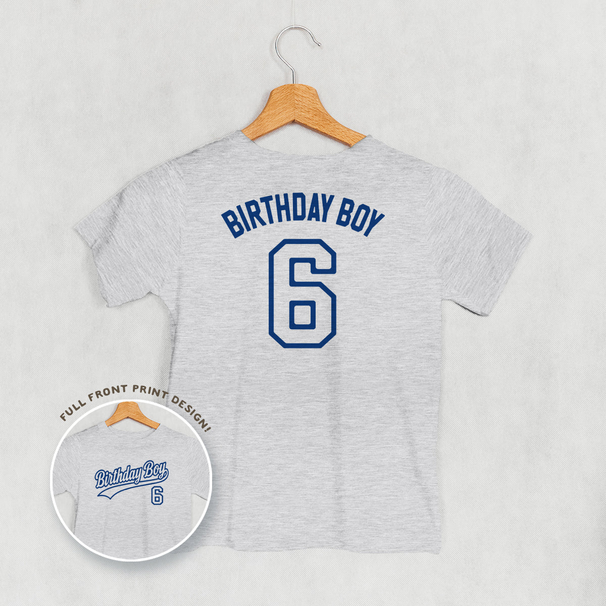 Birthday Boy Varsity #6 (Kids Back Print)