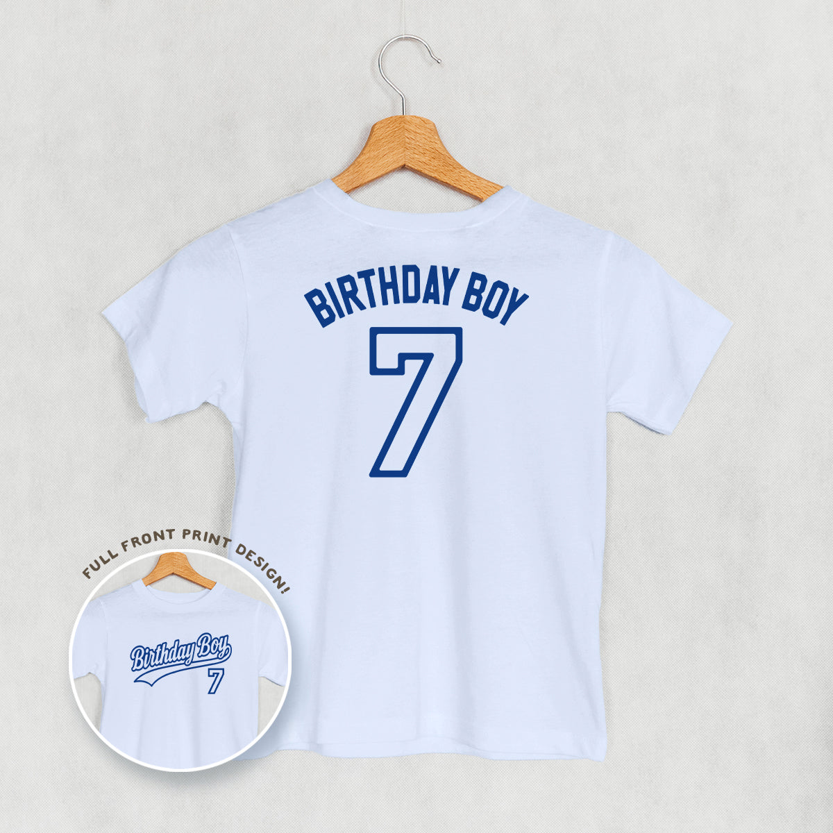 Birthday Boy Varsity #7 (Kids Back Print)