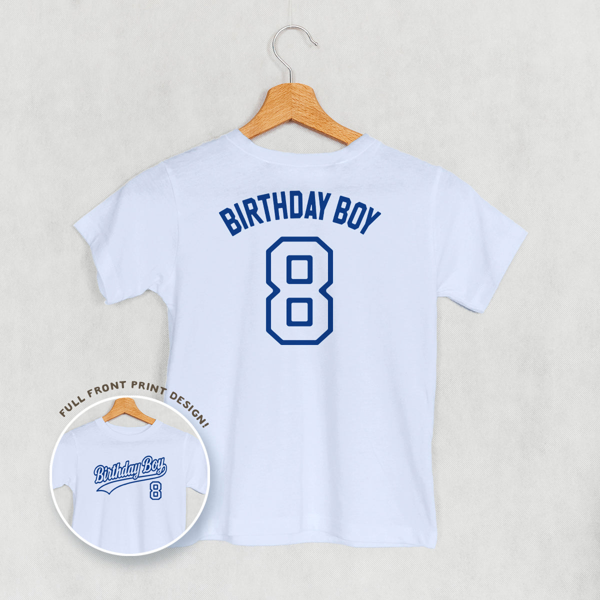 Birthday Boy Varsity #8 (Kids Back Print)