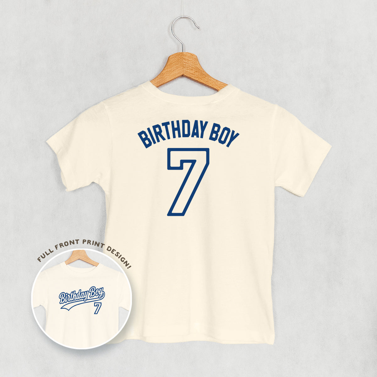 Birthday Boy Varsity #7 (Kids Back Print)