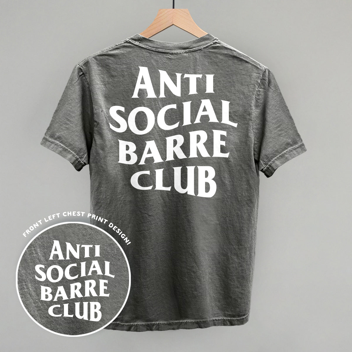 Anti Social Barre Club (White) (Back Print)