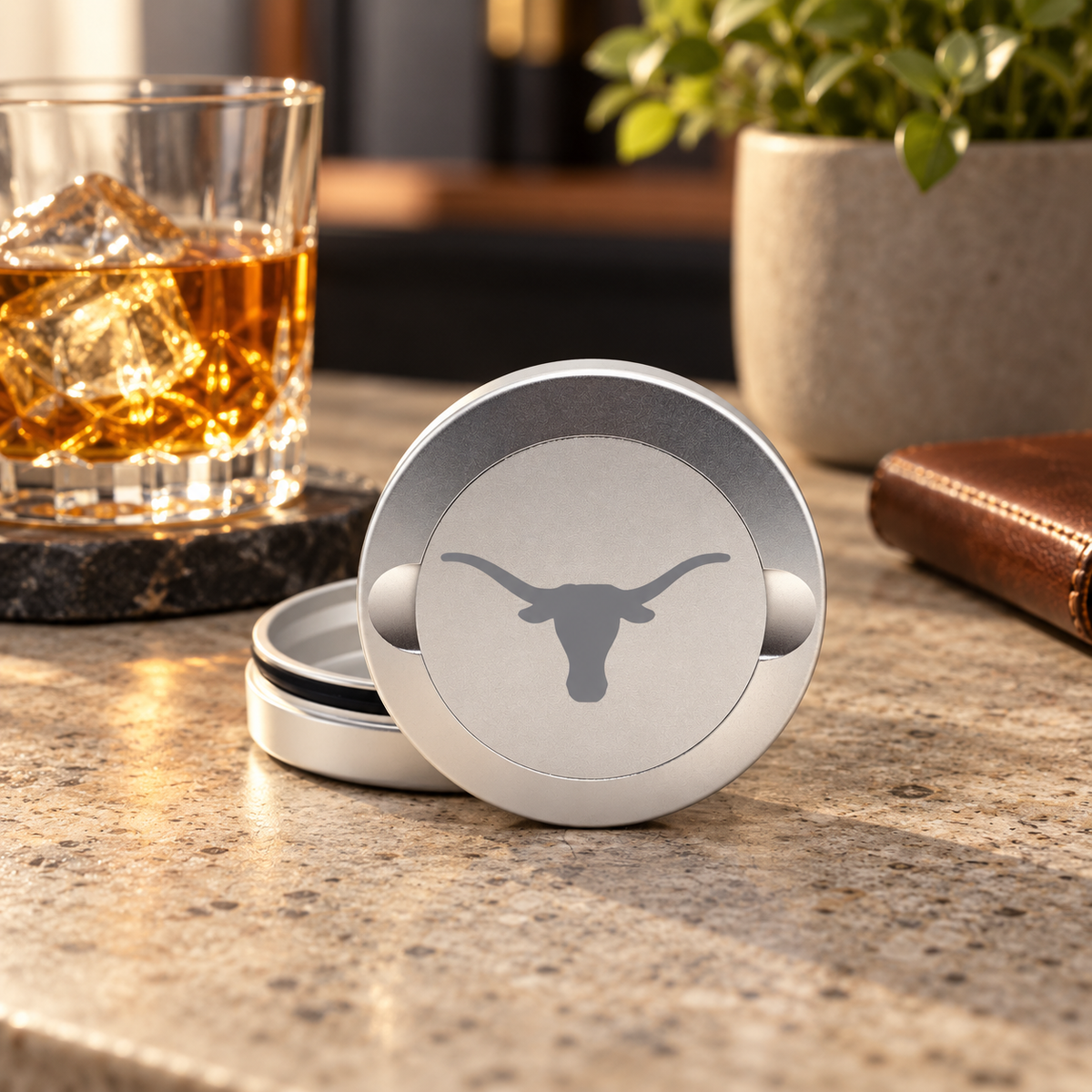 Texas Longhorns Metal Nicotine Pouch Cans