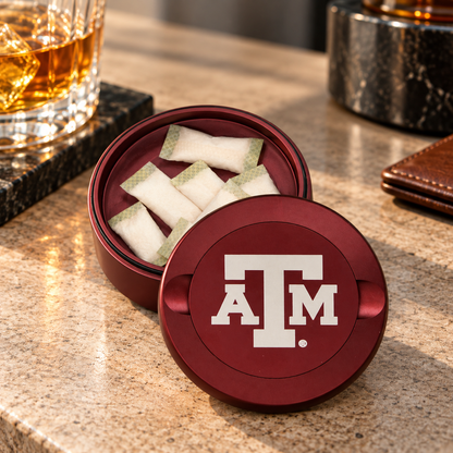 Texas A&M Metal Nicotine Pouch Cans