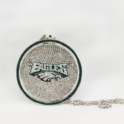 Philadelphia Medallion 8 Inches Rotating Pendant with Chain