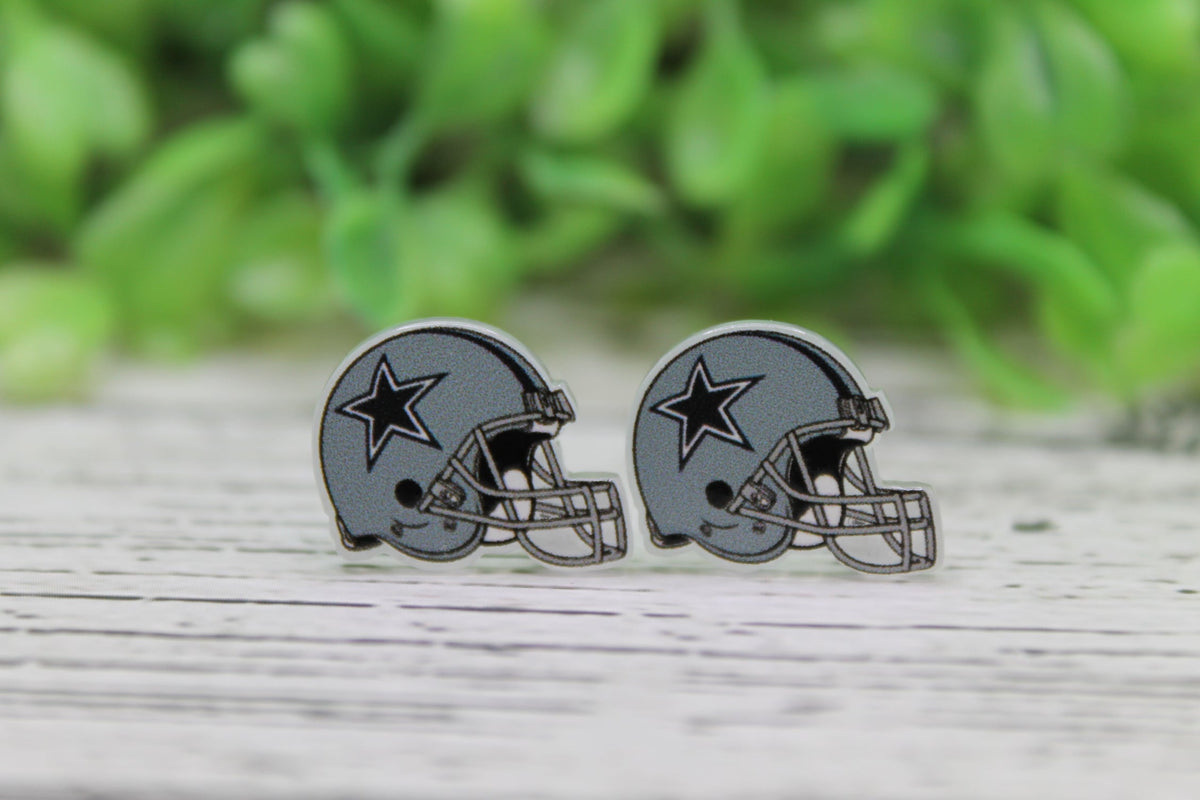 Dallas Cowboys Football Helmet Stud Earrings