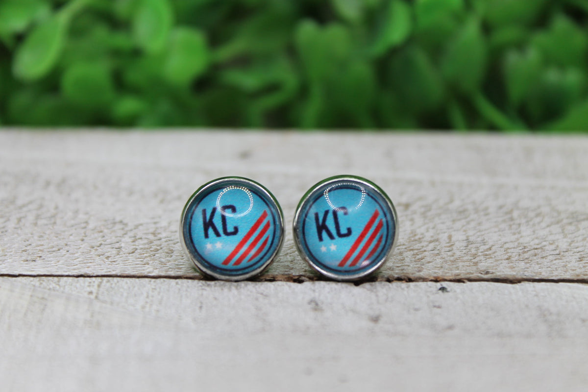 KC Current Circle Women's Soccer Stud Earrings