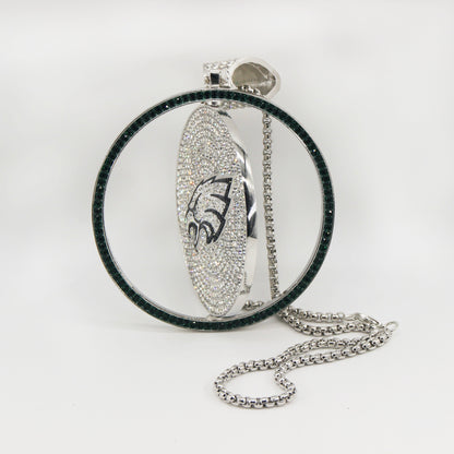 Philadelphia Medallion 8 Inches Rotating Pendant with Chain