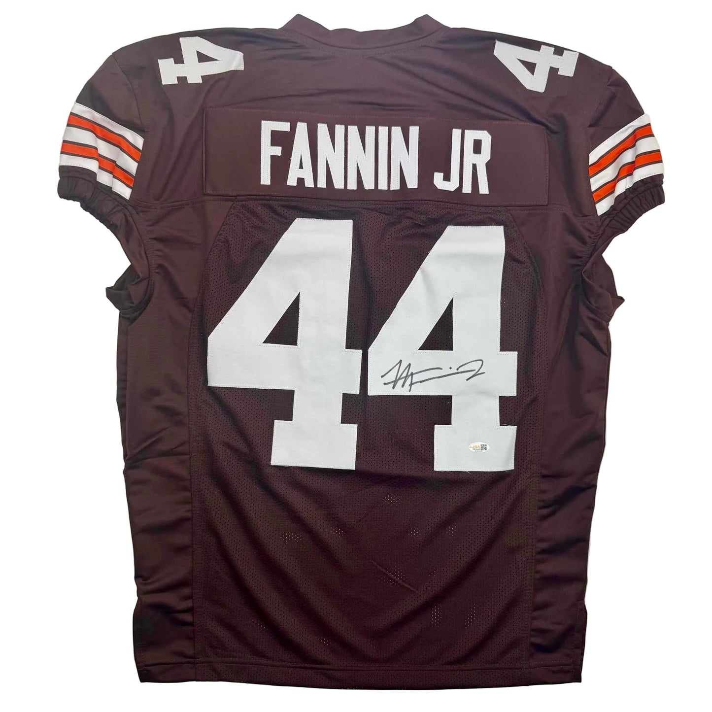 Autographed/Signed Harold Fannin Jr. Cleveland Football Brown Jersey JSA COA