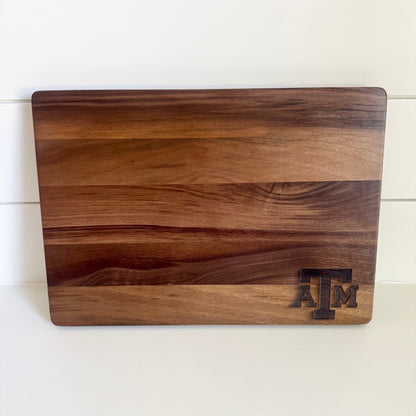Texas A&M Walnut or Maple Hardwood Cutting Boards