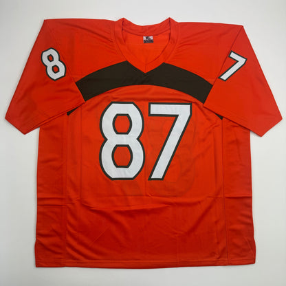 Autographed/Signed Reggie Wayne Miami Orange College Football Jersey Beckett BAS COA