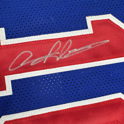 Autographed/Signed Dennis Rodman Detroit Blue Basketball Jersey Beckett BAS COA