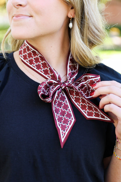 The Skinny Scarf - Maroon