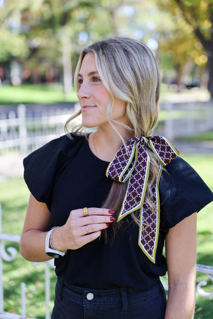 The Skinny Scarf - Maroon & Gold