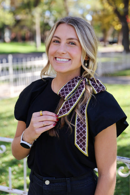The Skinny Scarf - Maroon & Gold