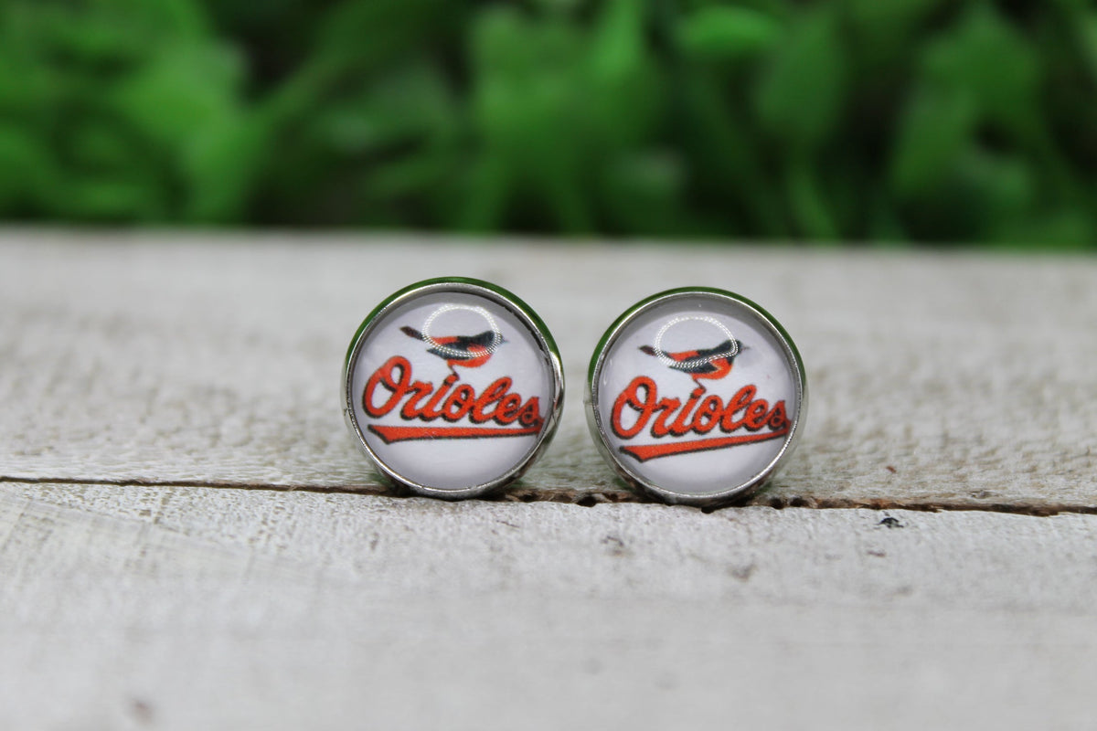 Baseball Orioles Stud Earrings