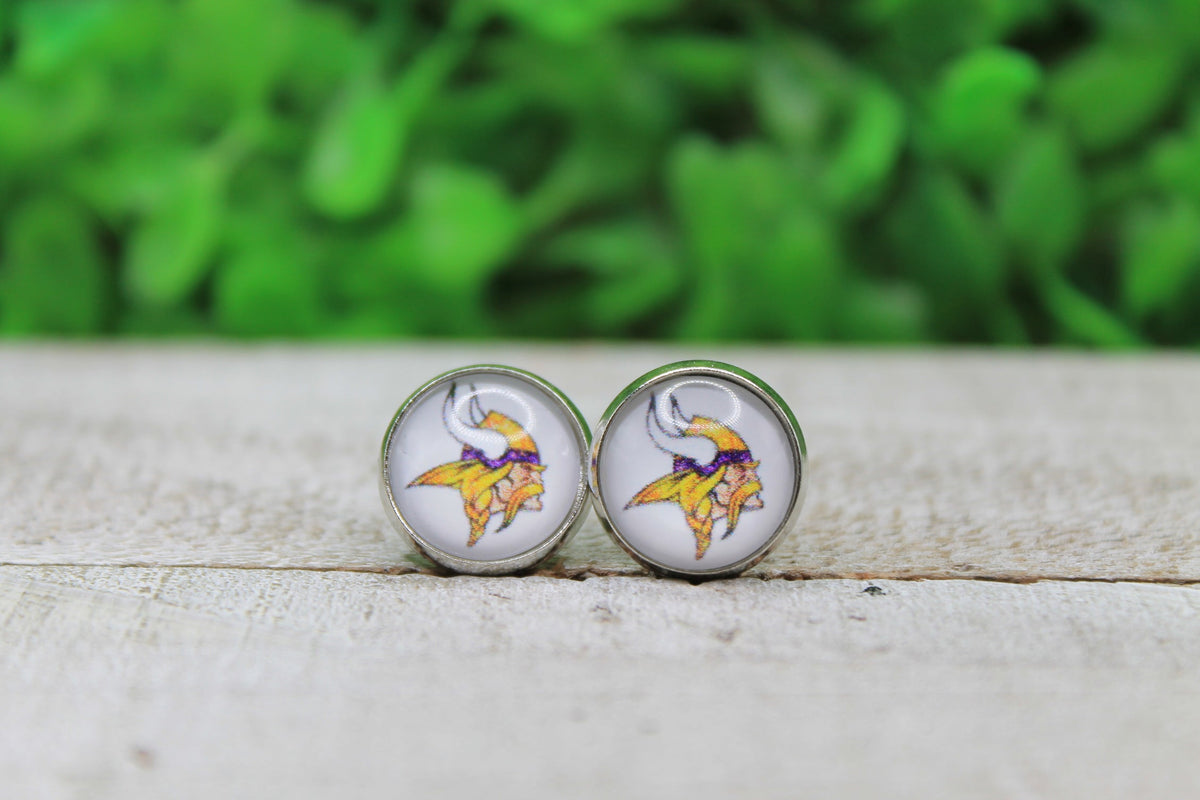 Minnesota Vikings Football Stud Earrings