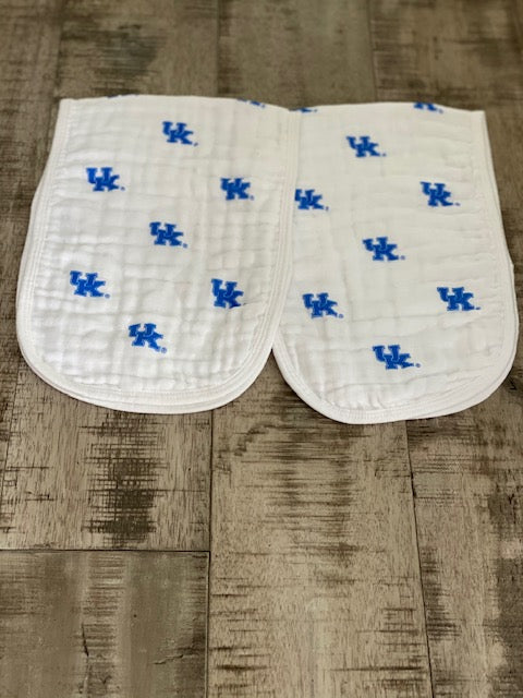 University of Kentucky Burp Cloths 2-Pack – Soft Muslin Baby Burp Cloths – Officially Licensed UK Wildcats Gift
