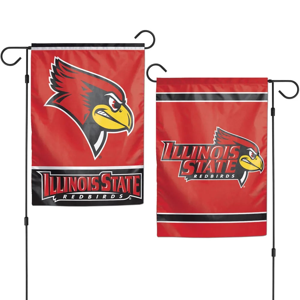 Illinois State Redbirds Garden Flag 2 Sided Logo