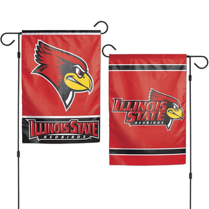 Illinois State Redbirds Garden Flag 2 Sided Logo