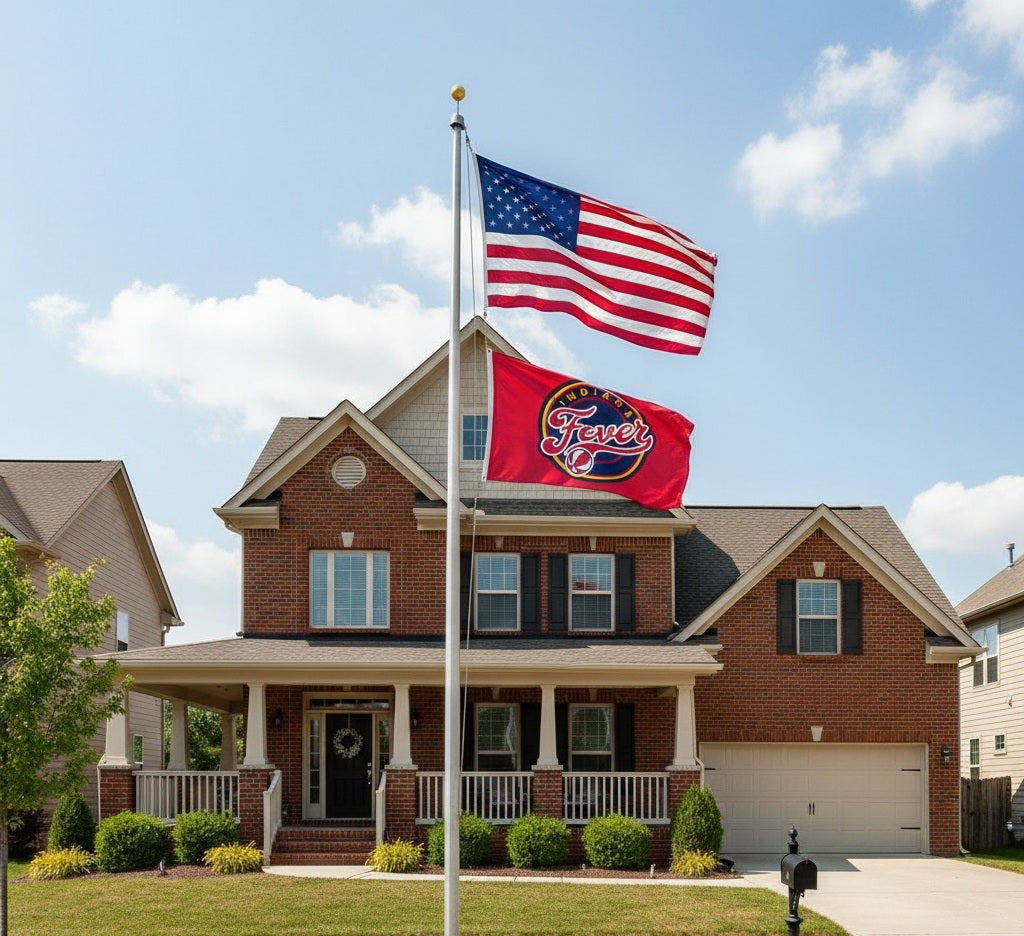 Indiana Fever Flag 3x5 Logo 2 Sided